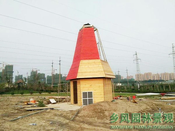 上海百果園風車搭建現場